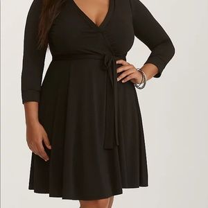 NWT Torrid Black Wrap Dress
